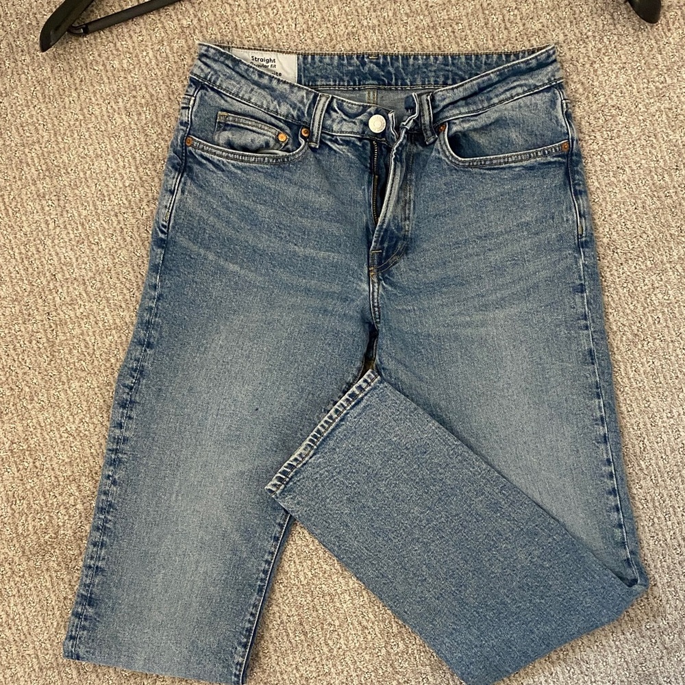 H&M Men's Straight Jeans - Light Blue
